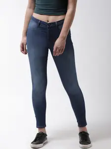Flying Machine Women Blue Regular Fit Mid-Rise Clean Look Stretchable Cropped Jeans