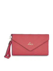 Lavie Naima Women Red Solid Envelope Wallet