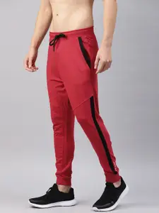 HRX by Hrithik Roshan Men Red Solid Lifestyle Track Pants