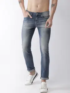 Flying Machine Men Blue Michael Slim Tapered Fit Mid-Rise Clean Look Stretchable Jeans