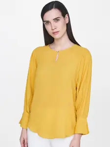 AND Women Mustard Solid Top