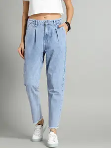 Roadster Women Blue Boyfriend Fit Mid-Rise Clean Look Stretchable Cropped Jeans