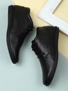 Red Chief Men Black Leather Formal Derby