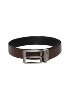 INVICTUS Men Black & Brown Solid Reversible Leather Belt