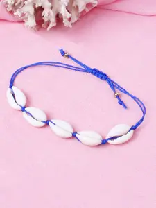 Ayesha Blue & Off-White Multistrand Bracelet