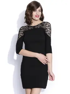 Miss Chase Black Lace Bodycon Dress