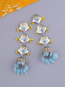 Voylla Silver-Plated Dome Shaped Jhumkas