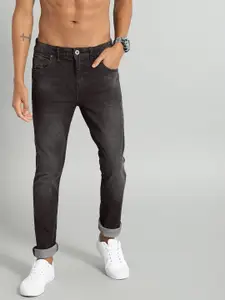 The Roadster Lifestyle Co Men Black Tapered Fit Mid-Rise Clean Look Stretchable Jeans