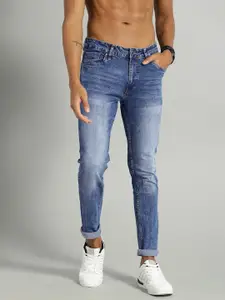 The Roadster Lifestyle Co Men Blue Skinny Fit Mid-Rise Clean Look Stretchable Jeans