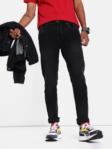 The Roadster Lifestyle Co. Men Denim Black Slim Fit Stretchable Back Street Boys Jeans