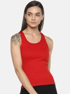 Leading Lady Red Solid Camisole SARA-RED