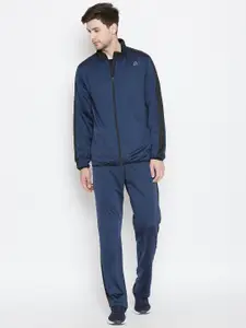 Reebok Men Navy Blue Solid TE Tricot Tracksuit