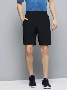 UNDER ARMOUR Men Black Solid Woven Graphic Sports Shorts