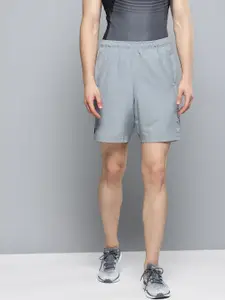 UNDER ARMOUR Men Grey Solid Woven Graphic Sports Shorts