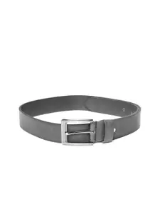 Roadster Men Charcoal Grey Solid Leather Belt