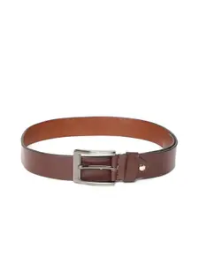Roadster Men Brown Leather Solid Belt