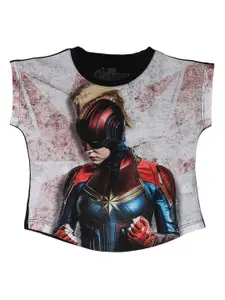Marvel by Wear Your Mind Girls Off-White Printed Top