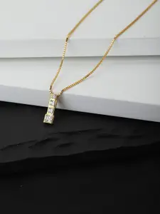 Carlton London Gold-Plated CZ-Studded Necklace