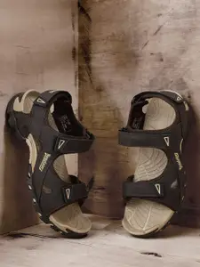 The Roadster Lifestyle Co Men Coffee Brown Solid Sports Sandals