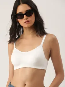 DressBerry White Solid Non-Wired Lightly Padded T-shirt Bra DB-CAM-PAD-01C