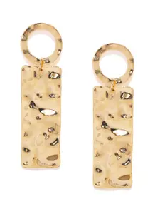 Blisscovered Gold-Toned Geometric Drop Earrings