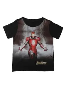 Marvel by Wear Your Mind Boys Grey Iron Man Printed Round Neck T-shirt