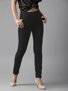 Moda Rapido Women Black Skinny Fit High-Rise Clean Look Stretchable Jeans