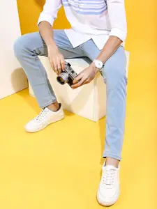 HIGHLANDER Men Blue Slim Fit Mid-Rise Clean Look Stretchable Jeans