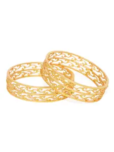 AccessHer Women Set of 2 Gold-Plated Bangles