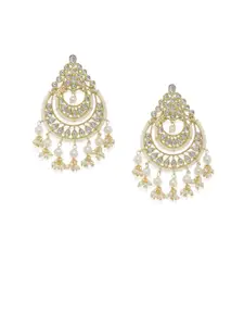 AccessHer Women Gold-Toned Contemporary Drop Earrings