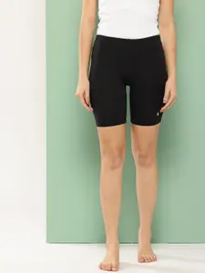 Leading Lady Women Black Solid Lounge Shorts