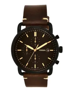 Fossil Men Leather Straps Analogue Chronograph Watch - FS5403_SOR