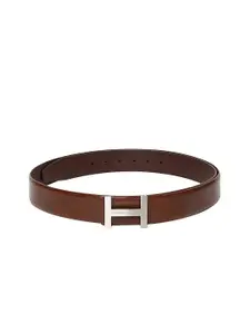 Tommy Hilfiger Men Tan Brown Leather Textured Belt