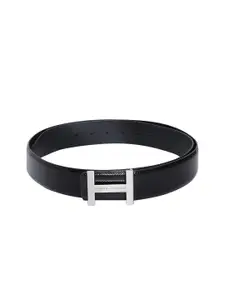 Tommy Hilfiger Men Black Solid Leather Belt