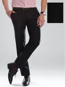 INVICTUS Black Slim Fit Formal Trousers
