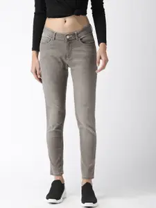 Flying Machine Women Grey Veronica Skinny Fit Mid-Rise Clean Look Stretchable Jeans