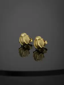 Carlton London 925 Sterling Silver- Gold-Plated Quirky Studs