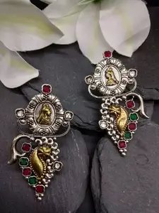 Fida Multicoloured Oxidized Contemporary Drop Earrings