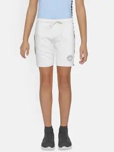 Palm Tree Boys White Solid Regular Fit Sports Shorts