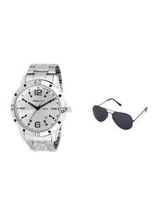 TIMESMITH Men White Analogue Watch with Sunglasses TSC-022-WMG-002