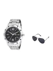 TIMESMITH Men Black Analogue Watch with Sunglasses TSC-023-WMG-002