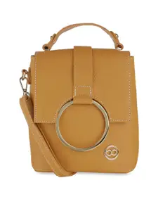 GIO COLLECTION Women Yellow Solid Satchel