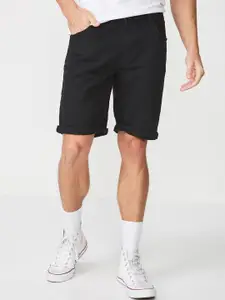 COTTON ON Men Black Solid Regular Fit Regular Shorts