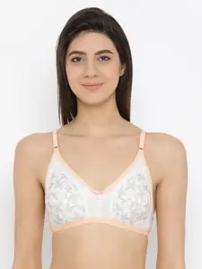 Clovia Cotton Non Padded Non Wired Butterfly Print Bra