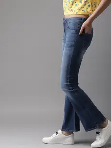Moda Rapido Women Medium Blue Bootcut Jeans With Stretch