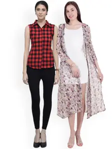 SCORPIUS Women  Pack of  Shirt With Shrug