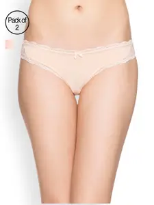Candyskin Thong and Brief Panty Combo CSB09Blush-CSB18Nude Pack of 2