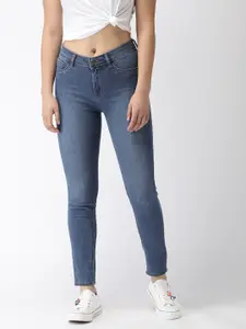 Flying Machine Women Blue Betty Boyfriend Fit Mid-Rise Clean Look Stretchable Jeans