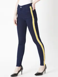 Miss Chase Women Navy Blue Skinny Fit Mid-Rise Clean Look Jeans