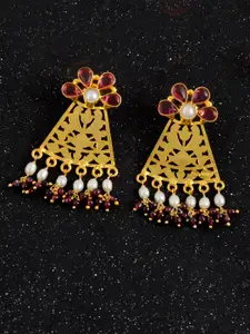 Silvermerc Designs Gold-Toned Classic Drop Earrings